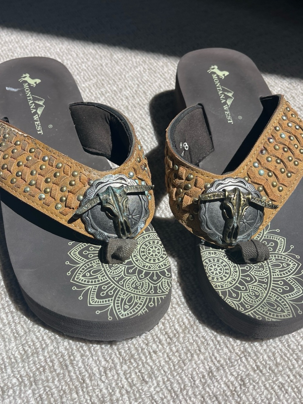 Montana West Brown Platform Sandals - Picture 6 of 6